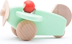 Bajo Flugzeug mit Pilot mintgrün aus Holz