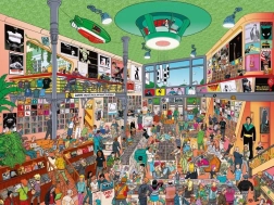 Puzzle HEYE Musikgeschäft, 1500 Teile