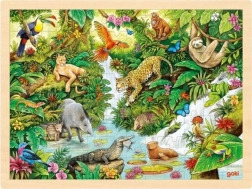 Goki Holzpuzzle Dschungel 96 Teile