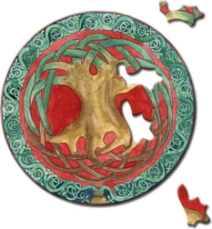 Rundes Puzzle Curiosi Picoli Baum 33 Teile