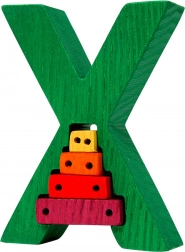 Einlegepuzzle Fauna Alphabet Buchstabe X Xylophon