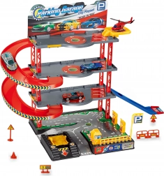 Parkstation mit Hubschrauber und Metallautos 59 × 27 × 39 cm