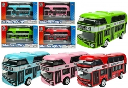 Doppeldeckerbus mit Aufziehmotor – Metallmodell in 4 Farben