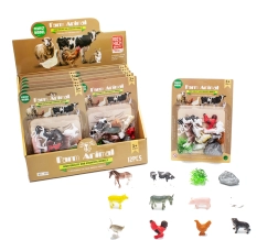 Set Figuren Bauernhoftiere 12 Stk