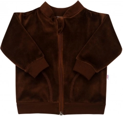 Samt-Sweatshirt NEW BABY braun