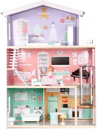Großes Holzpuppenhaus mit Aufzug ECOTOYS