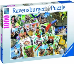 Puzzle mit 1000 Teilen – Tiere auf Reisen RAVENSBURGER