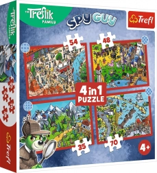 Puzzle TREFLíci Reisen 4-in-1 (35, 48, 54, 70 Teile)
