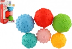 Set aus 6 sensorischen Gummibällen für Babys