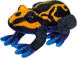 Plüschfrosch orange-schwarz