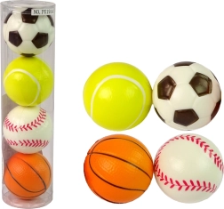 Set aus weichen Bällen für Kinder – Fußball, Golf, Tennis, Basketball (4 Stück)
