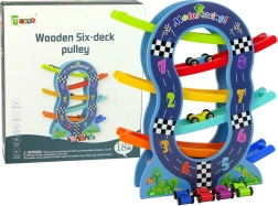 Holz Rennbahn mit 6 Ebenen