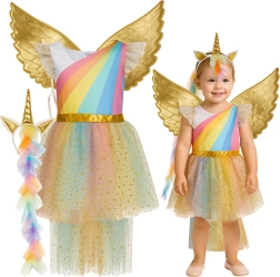 Kruzzel Kinderkostüm Einhorn 110–116 cm (3 Teile)