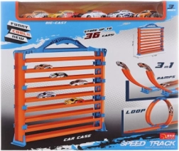 3-in-1-Bahn mit Autos und Garage