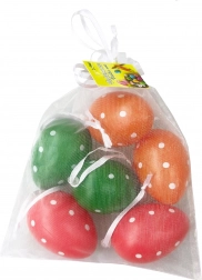 Bunte Kunststoff-Dekorationsei 4x6 cm