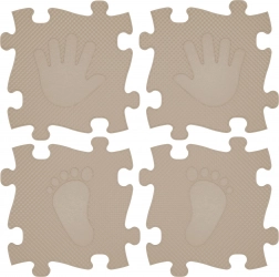 Orthopädisches Puzzle für Kinder - Händchen und Füßchen 16 Stk - Beige