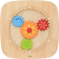 Viga Toys Wand-Motoriktafel mit Zahnrädern