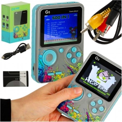 Tragbare Retro-Spielkonsole 500 in 1, 3"-Display, grau