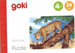 Goki Holzpuzzle Afrikanische Tiere – Jaguar, 24 Teile