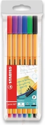 STABILO Fineliner-Set, 6 Stück, 0,4 mm