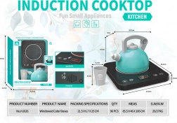 Interaktive Kinder-Induktionskochplatte mit Kännchen und Becher