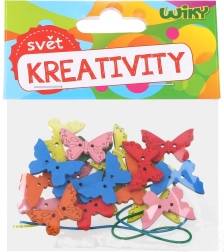 Kreatives Set Holzschmetterlinge mit Schnur