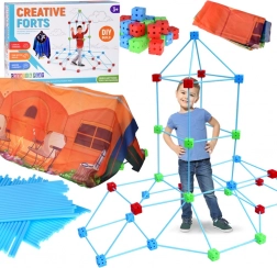 Großes Konstruktions-Strohhalm-Set 89 Stk. mit Abdeckstoff und Beutel