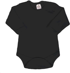 Langarm-Body New Baby – schwarz