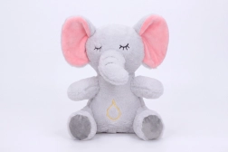 Atmender Plüschelefant mit Licht- und Soundeffekten, 30 cm