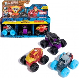 Set aus Mini-Monstertrucks Mini Jams MARVEL Thor, Black Panther und Iron Man 1:87
