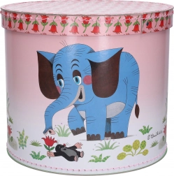 Runder Aufbewahrungsbox Maulwurf und Elefant