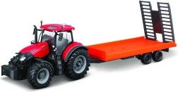 Bburago Farm Traktor mit Anhänger 10 cm – CASE IH Optum CVX 300 mit Tieflader