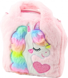 Plüsch Kinderhandtasche mit Einhorn rosa