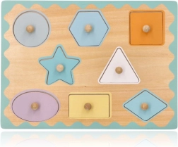 Holz-Steckpuzzle mit Griffknöpfen – Formen