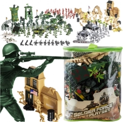 Militärbasis – Set mit Soldaten und Technik, 300 Stück im Etui