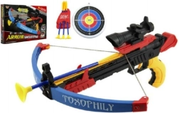 Kinderarmbrust mit Saugnapfpfeilen und Zielscheibe 48 cm