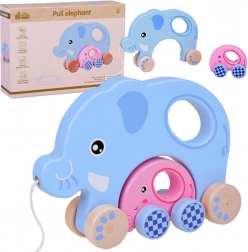 Holzelefant zum Ziehen 2-in-1 – Familie für die ersten Schritte