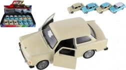 Auto Welly Trabant 601 Metall 10 cm, sortiert, 4 Farben, Freilauf, 12 Stk. im Display