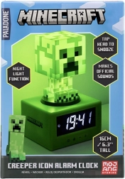 Minecraft Creeper Wecker mit Nachtlicht, 16 cm