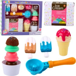 Eiscreme-Set für Kinder mit Portionierer, Becher und Waffeln – 14 Teile