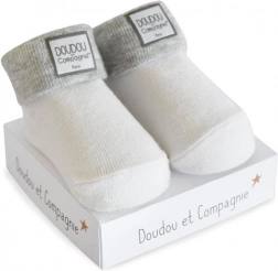 Geschenkset DOUDOU – universelle Babysocken 0–6 Monate