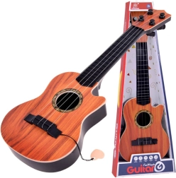 Kinder-4-saitige Gitarre mit Plektrum – 1 Stück – Natur