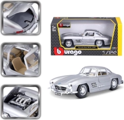 Bburago 1:24 Mercedes Benz 300SL silber 18-22023