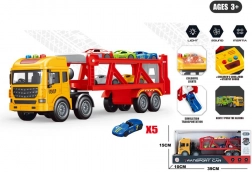 Abschlepp-Lkw mit Transporter und 5 Autos