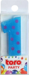 Tortenkerze Zahl 1 TORO, zum Einstecken 4,5 cm