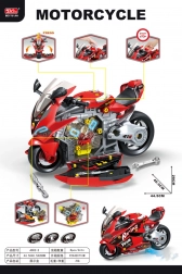 Kleiner-Mechaniker-Set – Motorrad-Werkstatt 2-in-1 mit Licht und Sound
