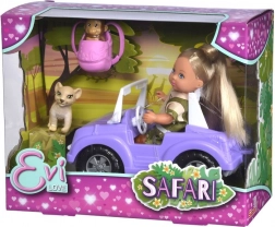Puppe Evi Safari mit Auto