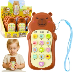 Lerntelefon für Kinder mit Capybara – Licht und Sound, braun