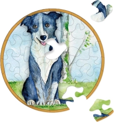 Rundes Puzzle CURIOSI Picoli – Hund, 33 Teile