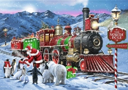 Trefl Puzzle Premium Plus Tea Time: Weihnachtszug 1000 Teile
